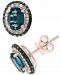 Effy London Blue Topaz (2-1/6 ct. t. w. ) & Diamond (3/8 ct. t. w. ) Stud Earrings in 14k Rose Gold