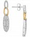 Wrapped in Love Diamond Link Drop Earrings (1 ct. t. w. ) in Sterling Silver & Gold-Plate, Created for Macy's