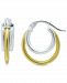 Giani Bernini Extra Small Triple Hoop Earrings in Sterling Silver and 18k Gold-Plate, 15mm, Created for Macy's