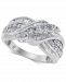 Diamond Overlap Cluster Ring (1 ct. t. w) in 14k Gold or White Gold