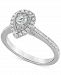 Diamond Teardrop Halo Engagement Ring (1/2 ct. t. w. ) in 14k White gold