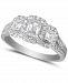 Diamond Emerald-Cut Halo Engagement Ring (1-1/2 ct. t. w. ) in 14k White Gold