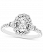 Diamond Halo Cluster Engagement Ring (3/4 ct. t. w. ) in 14k White Gold