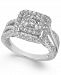 Diamond Double Halo Square Engagement Ring (1 ct. t. w. ) in 14k White Gold