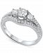 Diamond Three Stone Engagement Ring (1 ct. t. w. ) in 14k White Gold