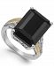 Onyx (10-1/2 ct. t. w. ) and Diamond Accent Ring in Sterling Silver and 14k Gold