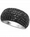 Black Diamond Pave Cluster Ring (2 ct. t. w. ) in Sterling Silver