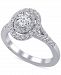 Diamond Vintage Inspired Oval Halo Ring (1 ct. t. w. ) in 18k White Gold
