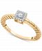 Wrapped Diamond Halo Ring (1/6 ct. t. w. ) in 14k Gold, Created for Macy's