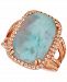 Le Vian Aquaprase Turquoise (7-5/8 ct. t. w. ) & Vanilla Topaz (1/2 ct. t. w. ) Statement Ring in 14k Rose Gold