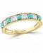 Effy Diamond (1/4 ct. t. w. ) & Turquoise (2-1/2mm) Band Ring In 14k Gold