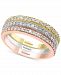 Effy Diamond Tri-Color Band Ring (5/8 ct. t. w. ) in 14k White Gold, 14k Rose Gold and 14k Gold