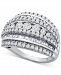 Diamond Multi-Row Ring (1-1/2 ct. t. w. ) in Sterling Silver
