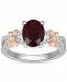 Enchanted Disney Fine Jewelry Lab-Created Ruby (2-1/3 ct. t. w. ) & Diamond (1/10 ct. t. w. ) Minnie Mouse Ring in Sterling Silver & 14k Rose Gold Plate