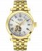 Gevril Men's Madison Swiss Automatic Ion Plating Gold-Tone Stainless Stell Bracelet Watch 39mm