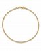 Curb Link Chain Anklet in 14k Yellow Gold