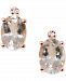 Morganite (1 ct. t. w. ) & Diamond Accent Stud Earrings in 14k Rose Gold-Plated Sterling Silver