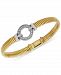 Diamond Circle Tubogas Bracelet (1/3 ct. t. w. ) in Sterling Silver & 14k Gold-Plate