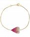 Effy Pink Sapphire (5/8 ct. t. w. ) & Diamond (1/5 ct. t. w. ) Ombre Heart Bracelet in 14k Gold