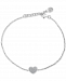 Effy Diamond Pave Heart Link Bracelet (1/8 ct. t. w. ) in Sterling Silver
