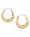 Swirl Hoop Earrings in 10k Gold