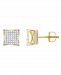 Men's Diamond (1/4 ct. t. w. ) Square Earring Set in 10k Yellow Gold