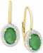 Emerald (1-1/2 ct. t. w. ) & Diamond Accent Drop Earrings in 18k Gold-Plated Sterling Silver