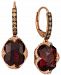 Le Vian Raspberry Rhodolite Garnet (9-5/8 ct. t. w. ) & Diamond (3/4 ct. t. w. ) Drop Earrings in 14k Rose Gold