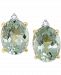 Green Quartz (4-1/2 ct. t. w. ) & Diamond Accent Stud Earrings in 14k Gold