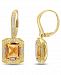 Citrine (6-1/5 ct. t. w. ), White Topaz (1/3 ct. t. w) and Diamond (1/10 ct. t. w. ) Drop Earrings in 18k Yellow Gold Over Sterling Silver
