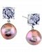 Pink Baroque Cultured Freshwater Pearl (12mm) & Pink Amethyst (5-5/8 ct. t. w. ) Drop Earrings In Sterling Silver