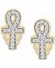 Wrapped Diamond Ankh Stud Earrings (1/10 ct. t. w. ) in 14k Gold, Created for Macy's