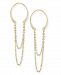 Horseshoe Chain Drop Earrings Set in 14k Gold