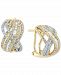 Effy Diamond Baguette & Round Crossover Statement Earrings (1-1/2 ct. t. w. ) in 14k Gold and White Gold