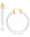 Simone I. Smith Lucite Textured Hoop Earrings in 18k Gold over Sterling Silver