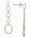 Wrapped in Love Diamond Oval Link Drop Earrings (1 ct. t. w. ) in 14k Gold-Plated Sterling Silver, Created for Macy's