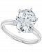 Diamond Oval Solitaire Engagement Ring (2 ct. t. w. ) in 14k White Gold