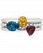 3-Pc. Set Multi-Gemstone Stacking Rings (1-3/4 ct. t. w. ) in Sterling Silver