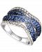Le Vian Denim Ombre Sapphire (1-5/8 ct. t. w. ) & Nude Diamond (5/8 ct. t. w. ) Crossover Statement Ring in 14k White Gold