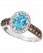 Le Vian Blue Topaz (1-1/10 ct. t. w. ) & Diamond (3/4 ct. t. w. ) Ring in 14k White Gold