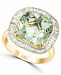 Lali Jewels Green Amethyst (5-1/4 ct. t. w. ) & Diamond (1/2 ct. t. w. ) Statement Ring in 14k Gold
