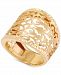 Italian Gold Filigree Openwork Statement Ring in 10k Gold