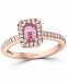 Effy Pink Sapphire (5/8 ct. t. w. ) & Diamond (1/4 ct. t. w. ) Ring in 14k Rose Gold