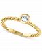 Effy White Sapphire Bezel Ring (1/4 ct. t. w. ) in 14k Gold