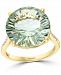 Effy Green Quartz (9-1/2 ct. t. w. ) & Diamond (1/20 ct. t. w. ) Statement Ring in 14k Gold