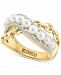 Effy Cultured Freshwater Pearl (3mm) & Diamond (1/6 ct. t. w. ) Crossover Ring in 14k Gold