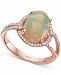 Effy Opal (2-1/10 ct. t. w. ) & Diamond (1/3 ct. t. w. ) Ring in 14k Rose Gold