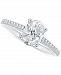 Portfolio by De Beers Forevermark Diamond Oval-Cut Cathedral Solitaire & Pave Engagement Ring (7/8 ct. t. w. ) in 14k White Gold