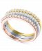 Forever Grown Diamonds 3-Pc. Set Lab-Created Diamond Stacking Rings (1/2 ct. t. w. ) in Sterling Silver, 14k Gold-Plated Sterling Silver & 14k Rose Gold-Plated Sterling Silver