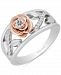 Enchanted Disney Fine Jewelry Diamond Rose Bell Ring (1/5 ct. t. w. ) in Sterling Silver & 10k Rose Gold
